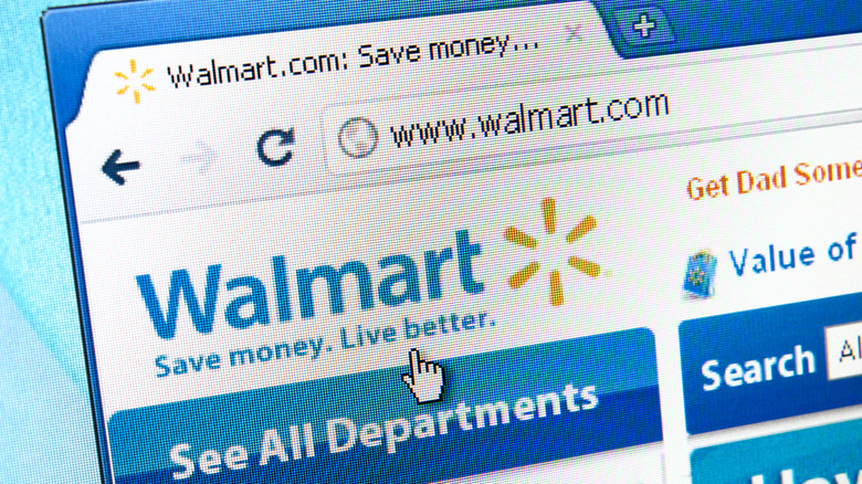 Walmart website homepage