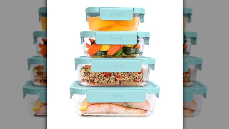 Bentgo storage containers with food stacked