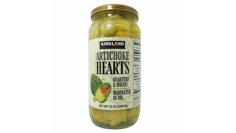 jar of Kirkland Signature Artichoke Hearts