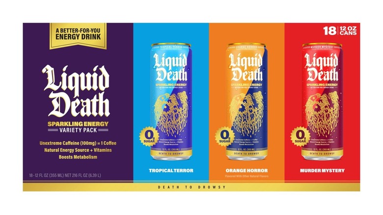 Box of Liquid Death Energy Variety Pack