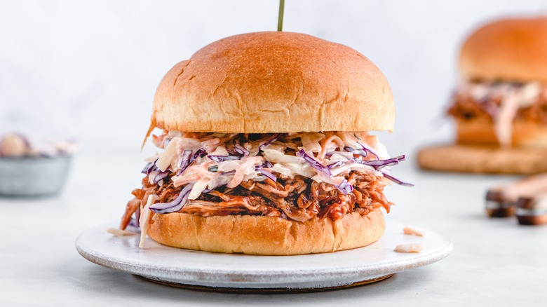 Barbecue pork sandwich