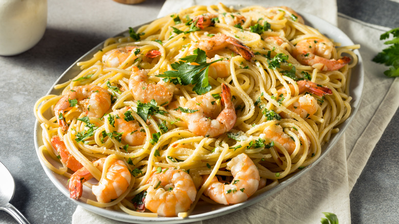 Garlic shrimp scampi