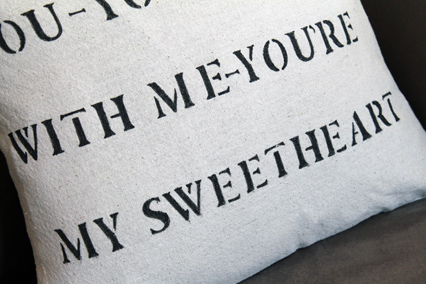 Love Grows Wild — DIY Stenciled Pillow