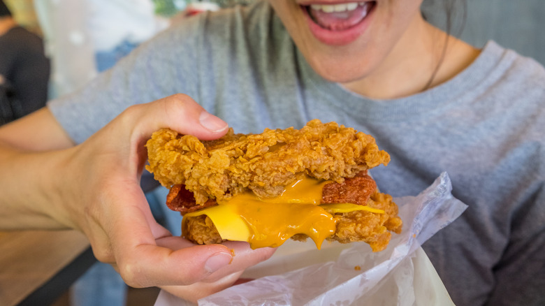 KFC double down sandwich