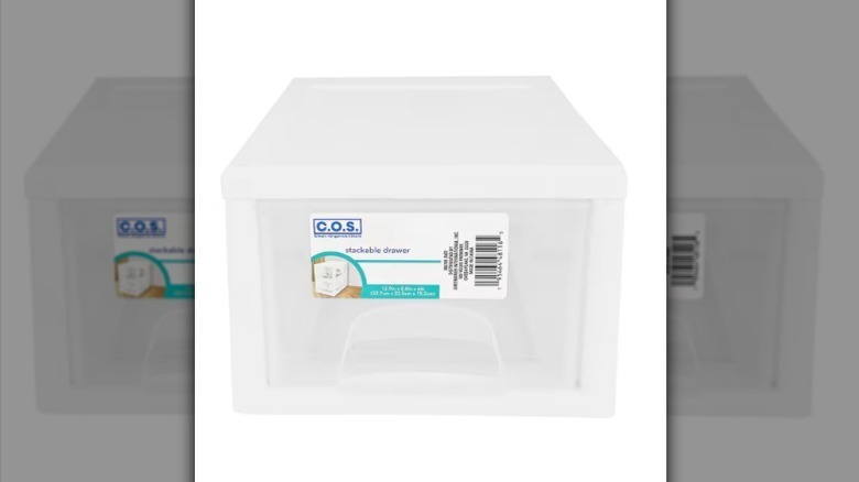 Stackable drawer on white background