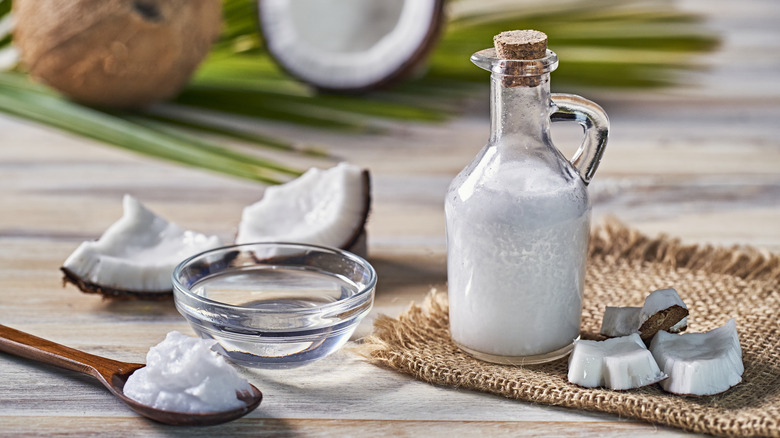 Coconut oil and fresh coconut