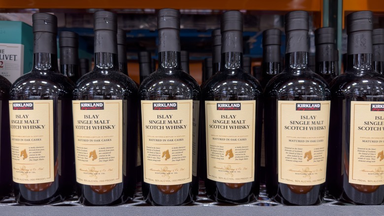 Kirkland single malt whisky bottles