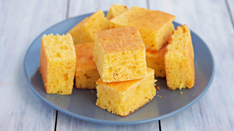 Slices of cornbread