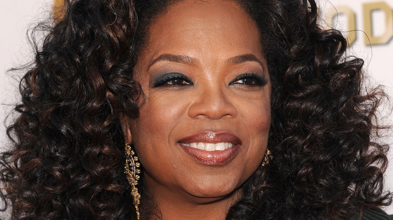 TV host Oprah Winfrey smiling