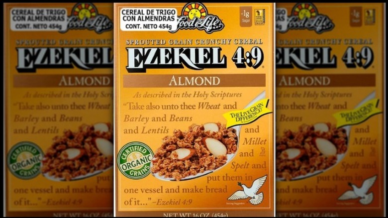 box of Ezekiel cereal