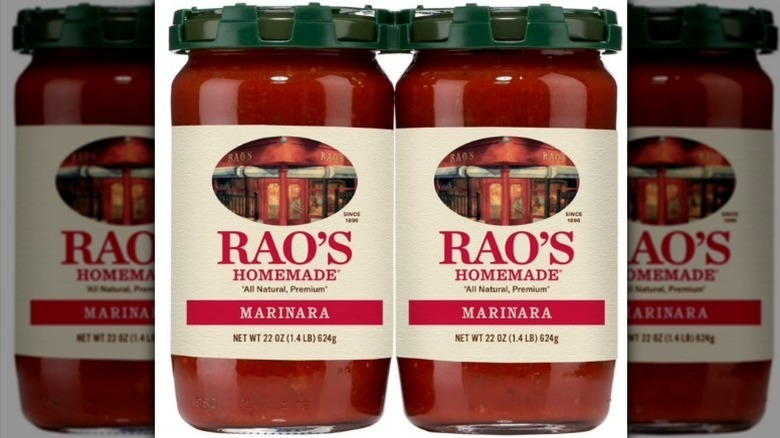 Rao's Homemade marinara sauce on white background