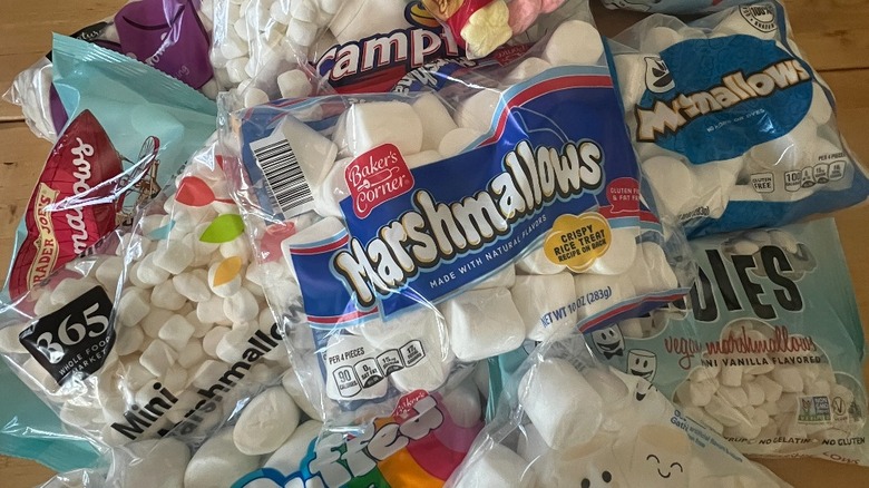 Bags of marshmallows