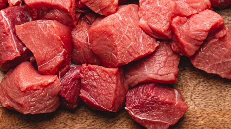 large chunks of meat