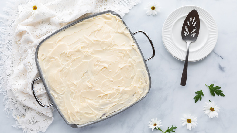 Cake sitting out on counter