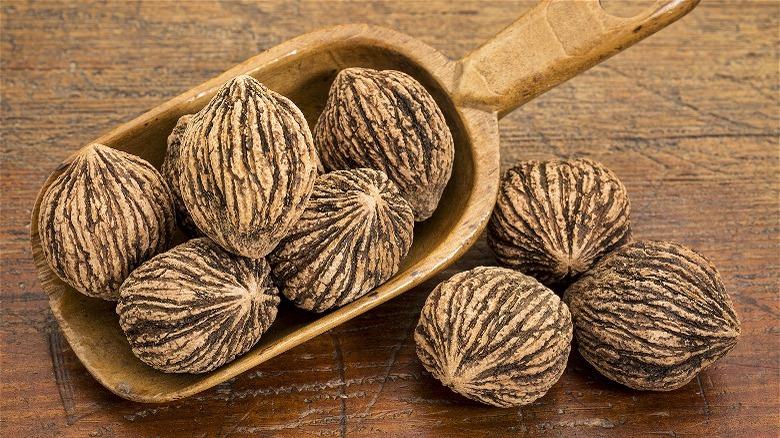 Black walnuts with scooper