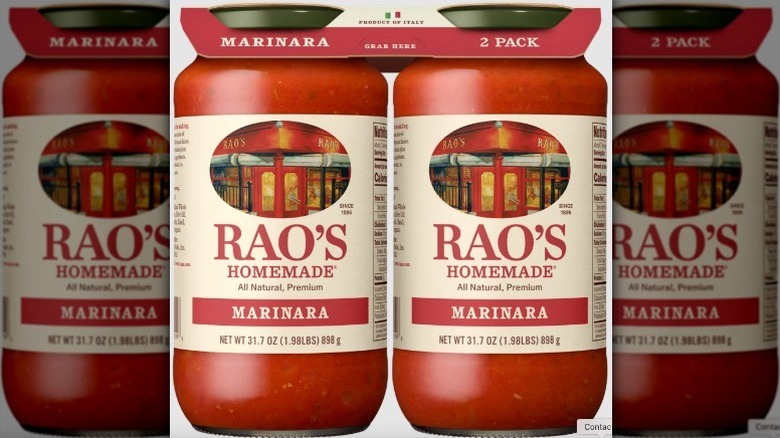 Rao's Homemade two pack of marinara sauce on white background