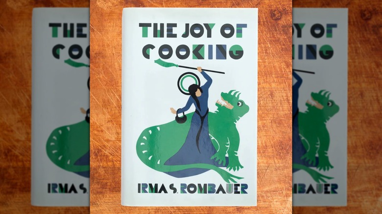 "The Joy of Cooking" by Irma S. Rombauer on a wooden background