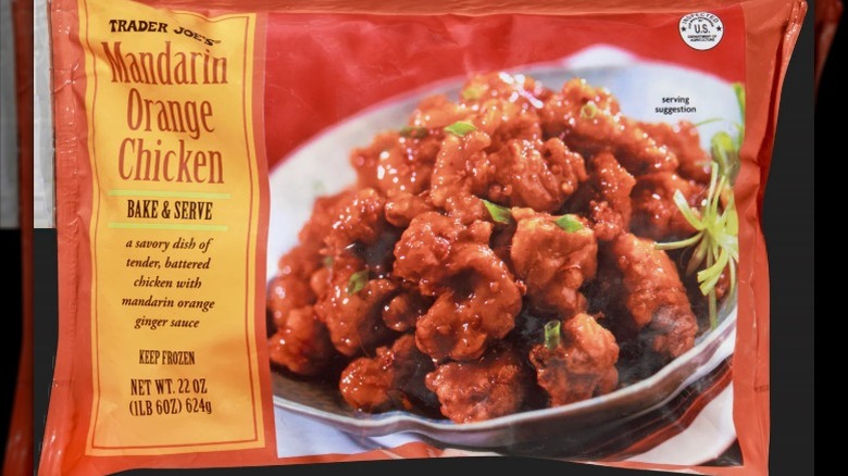 A pack of Trader Joe's Mandarin Orange Chicken