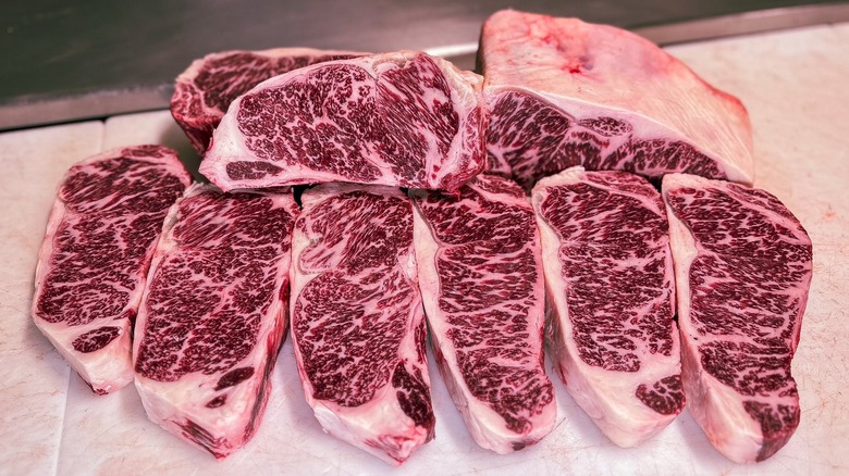 Marbled USDA Prime steaks