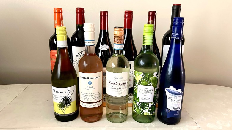 Assorted Trader Joe wines