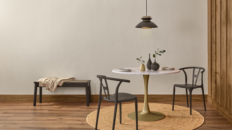 Dining area painted in Krylon Matte Coffee Bean