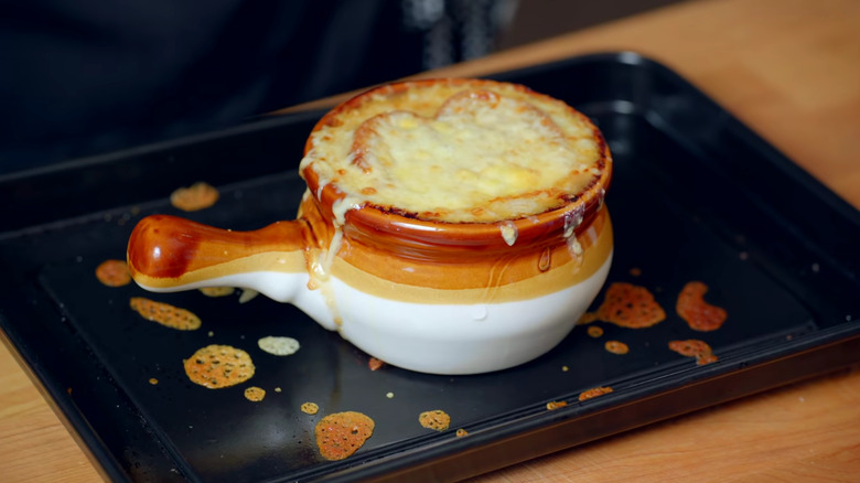 Just broiled French onion soup