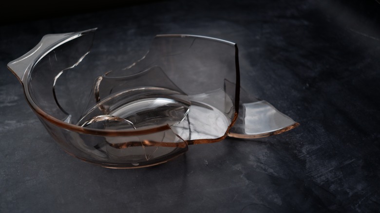 Broken pyrex dish