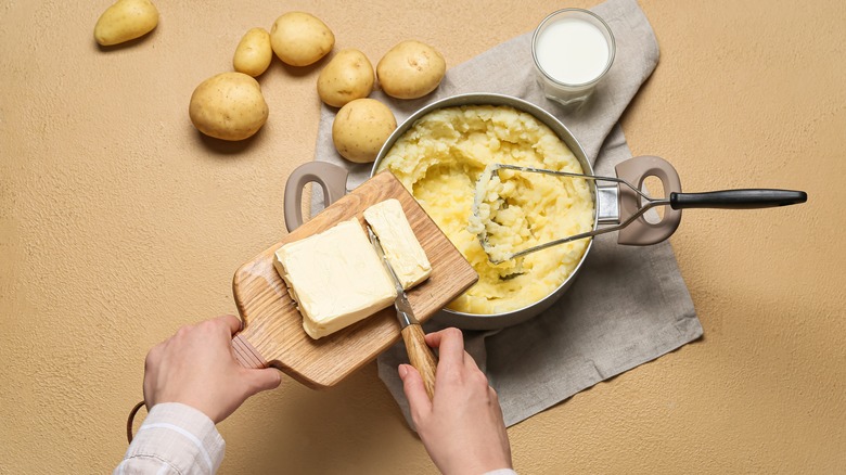 Mashed potatoes and butter