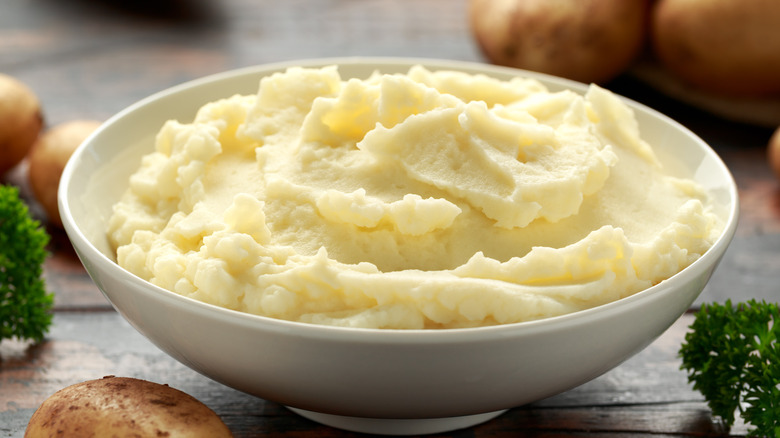 Mashed potatoes in a bowl