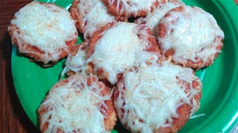 Ritz cracker mini pizzas