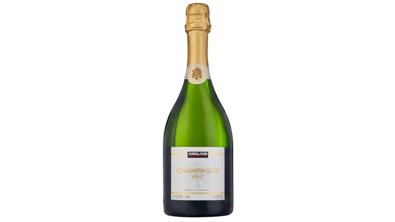 bottle of Kirkland Signature brut Champagne