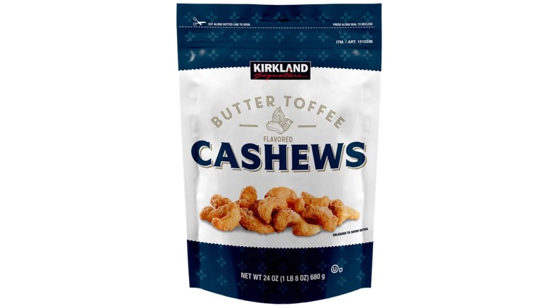 bag of Kirkland Signature Butter Toffee Cashews
