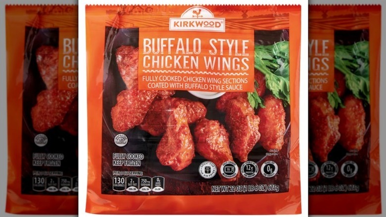 Buffalo chicken wings on white background