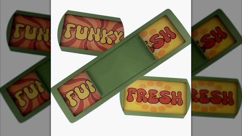 Green, '70s style funky,fresh dishwasher sign