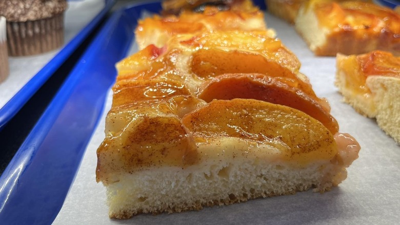 slices of Baltimore peach cake