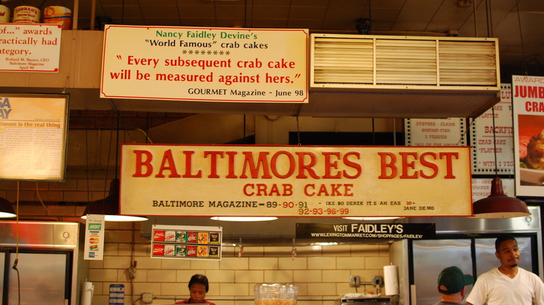 Baltimore crab cake market stall 