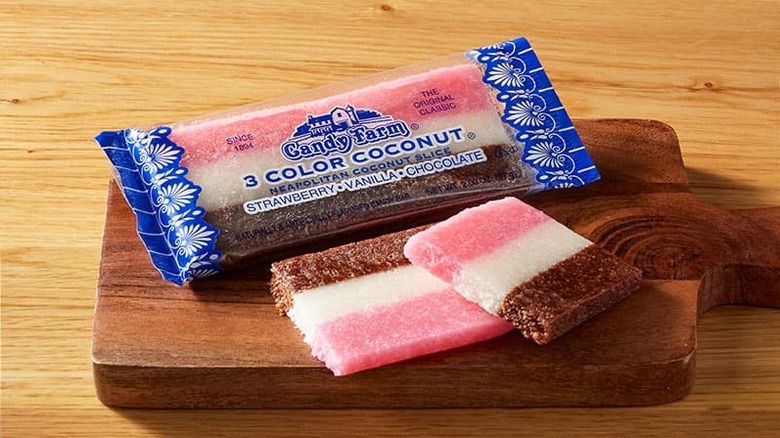 Coconut slice candies