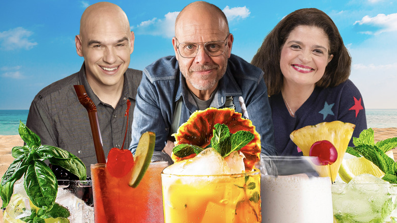 Celebrity chefs with cocktails