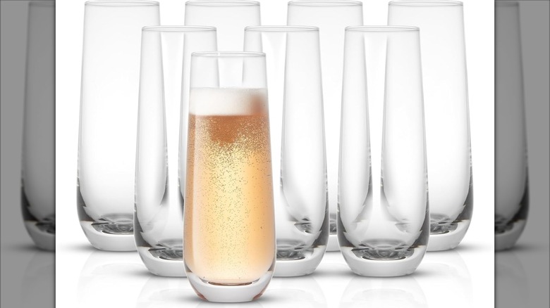 Product image of JoyJolt Milo Stemless Champagne Flutes, Set of 8