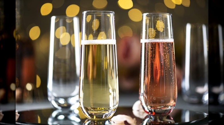 Product image of three KooK Champagne Flutes two filled