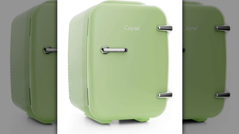 Caynel mini fridge on white background