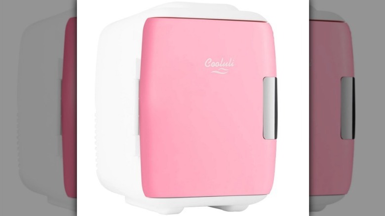 Cooluli mini fridge on white background
