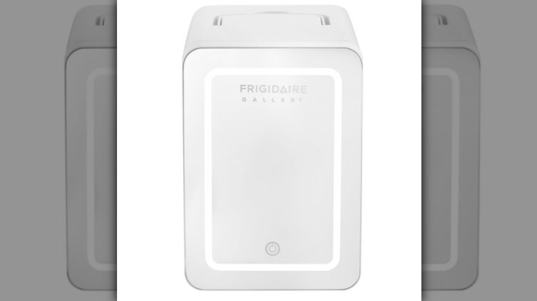 Frigidaire mini fridge on white background