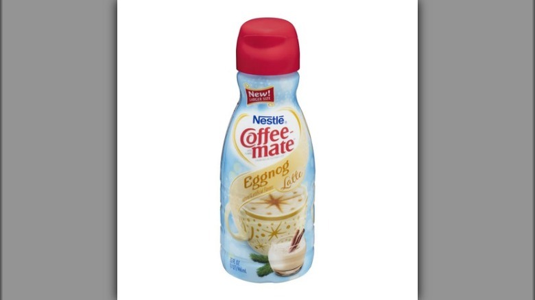 bottle of Eggnog Latte creamer