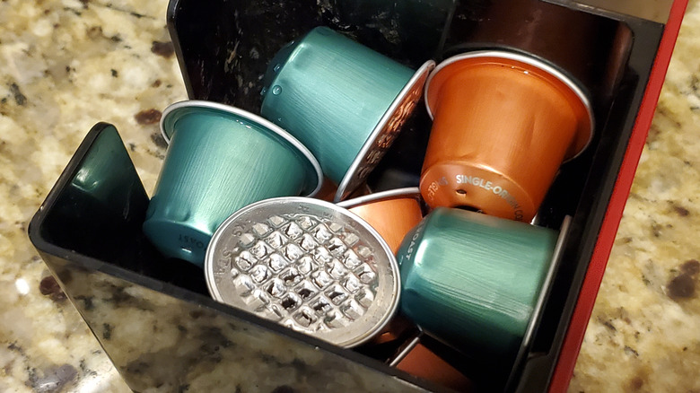 Waste container for a Nespresso machine