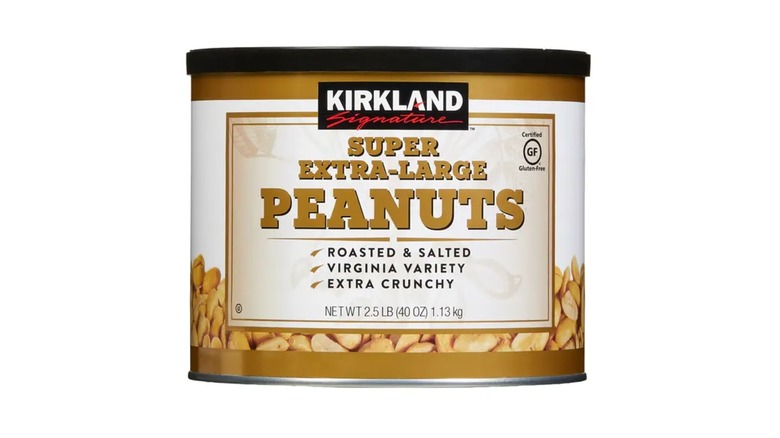 can of Kirkland Signature Super Extra-Large Peanuts