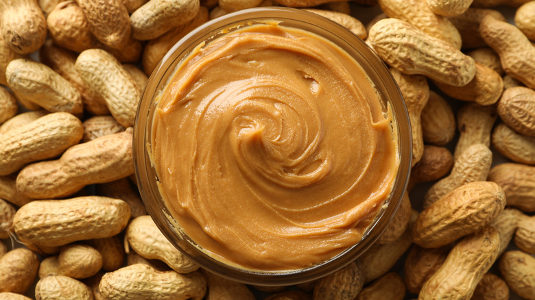 Peanut butter and raw peanuts