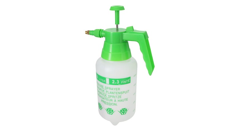 A pressurized spray bottle