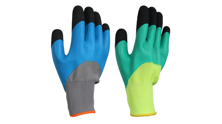 A pair of safety gloves