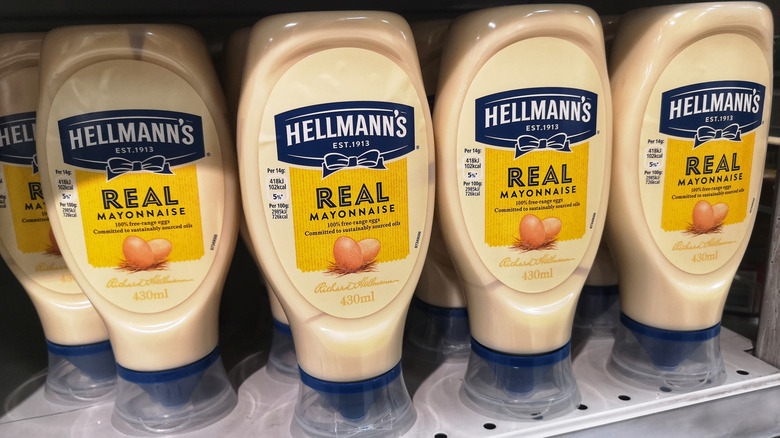 Hellmann's real Mayonnaise on shelf
